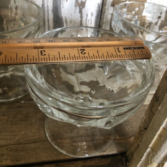 Soda Fountain style sundae/ sherbet glasses set of 4 - Picture 4 of 5